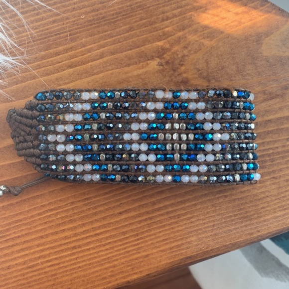 Beaded adjustable bracelet cuff - Picture 1 of 6